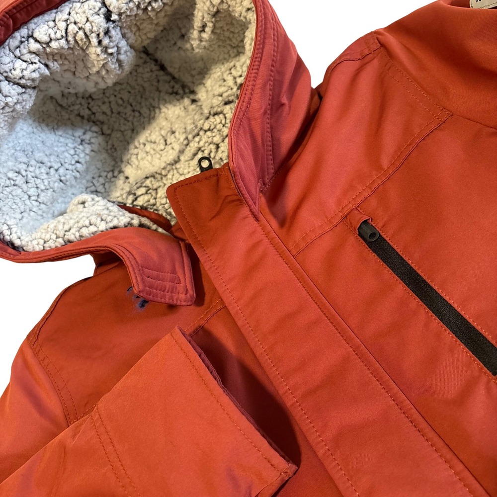 Abercrombie Kids Parka Jacket Kids 15/16 Red Sherpa Lined 232-716-0276-050 NEW